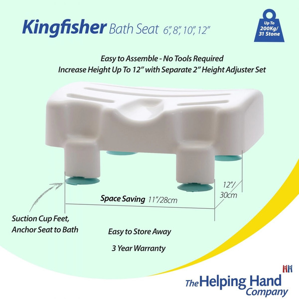 Kingfisher Bath Seat Height Adjustable, How To Make A Bathtub Higher Height