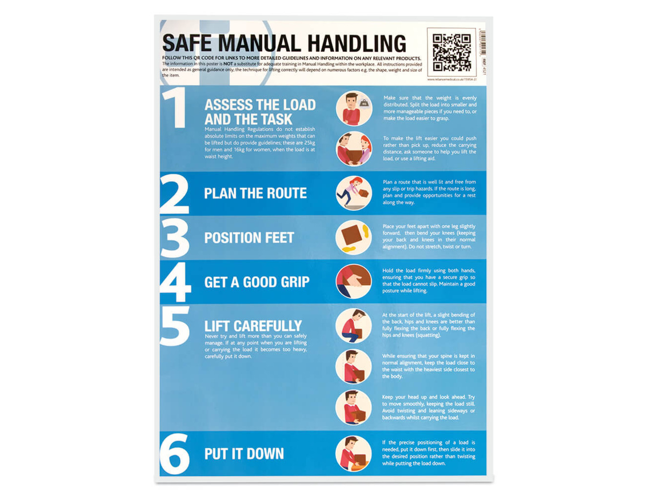 Safe Manual Handling Guidance Poster (Pack of 10 ...