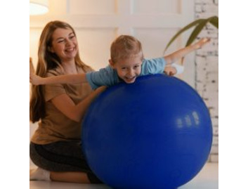Yoga Ball chair for school, office, and home. Kids/Adults 55CM Blue