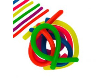 Stretchy Elastic Fidget Snakes Sensory Neon Fidget for Kids (Pack of 6)