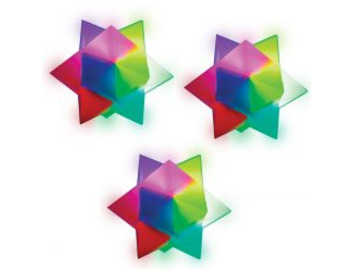 Flashing Star Prism Balls Led Light-Up Sensory Activity Toy (3 Pack)
