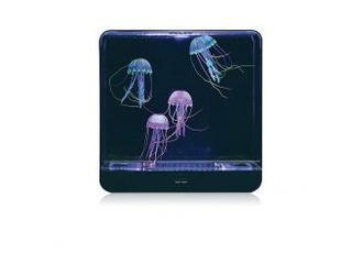 Jelly Fish Artificial Water Aquarium Tank LED Colour Changing Lights Relaxing Lamp 35 x 35 x 11.4cm