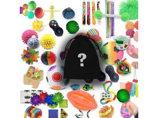 Mystery Sensory Bag 14 Piece Random Selection of Fidgets, Stress Balls, Brain Teasers