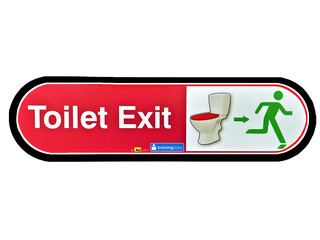 Toilet Exit Sign