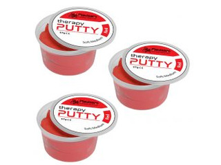 Putty Squeezable Red (3 Pack) Soft/Medium