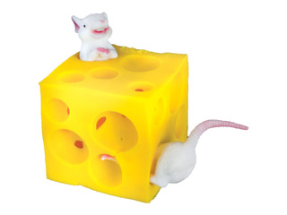 Stretchy Yellow Mice & Cheese Cube (Pack of 2)