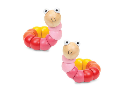 Woodie Worm Wooden Sensory Fidget Item (2 Pack)