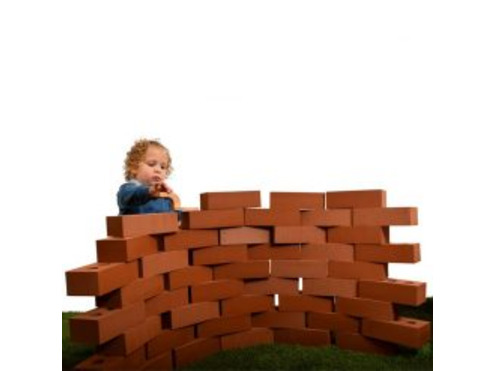 25 x Rubber Bricks Building Role Play Toy, Life Size Large Fake Pretend Foam Construction Blocks