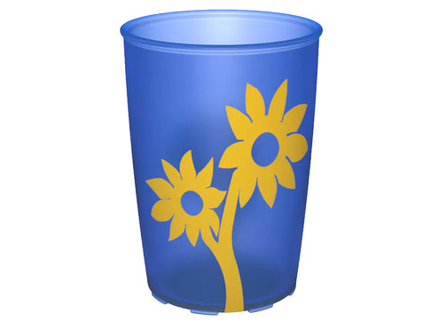 Non Slip Cup with Flower Design 