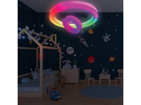 LED Ceiling Rings x2 Colour Changing & Remote 40cm & 100cm