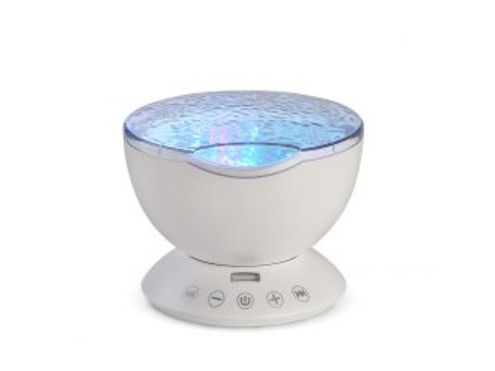 Ocean Wave Projector Lamp Night Light with Remote Control Music Speaker