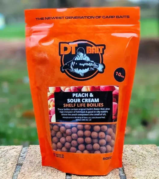 10mm Peach & Sour Cream Boilies 500g