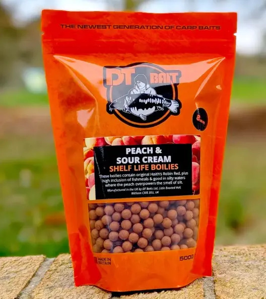 8mm Peach & Sour Cream Boilies 500g