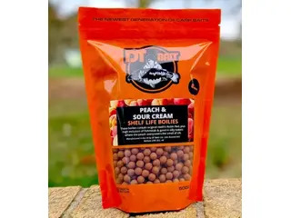 8mm Peach & Sour Cream Boilies 500g
