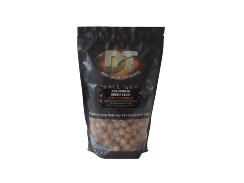 COLD WATER GREEN BEAST Boilies in 1kg Resealable Bags (Shelf Life)