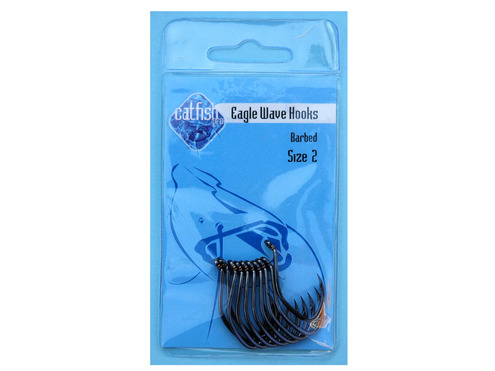 Eagle wave hooks size 4 barbed