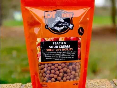 8mm Peach & Sour Cream Boilies 500g