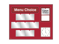 Picture Menu Board with Clock & free image library