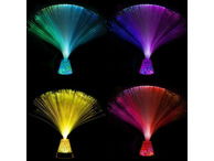 Fibre Optic LED Mood Lamp Colour Changing Base with Ice Crystal Design
