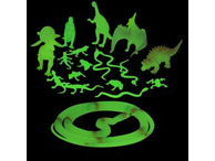 UV Glow In Dark Toy Set 19 Dinosaur and Reptile Figures