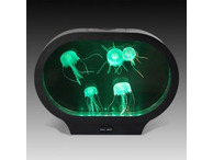 Jellyfish Tank Oval with LED Lights & Fake Jellyfish Relaxing Mood Lamp