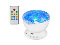 Ocean Wave Projector Lamp Night Light with Remote Control Music Speaker
